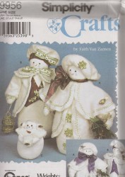 9956  SIMPLICITY PLUSH FELT SNOW PEOPLE, COAT, CAPE, HAT, MUFF 3 SZS PATTERN
